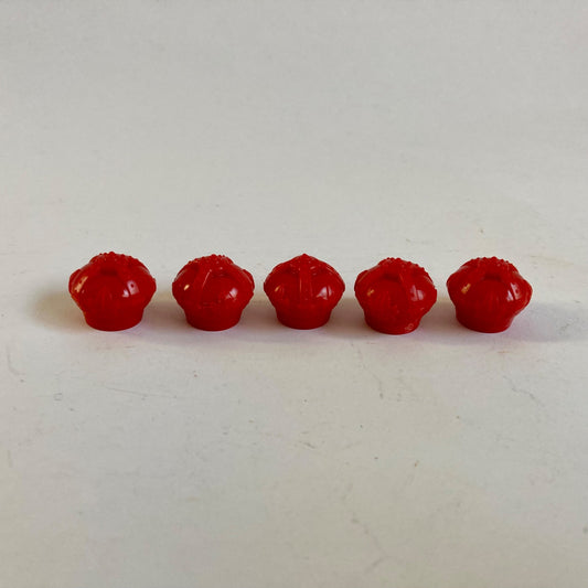 Set of 5 Standard Oil Red Crown Valve Stem Caps Vintage Car Truck Ford Chevrolet