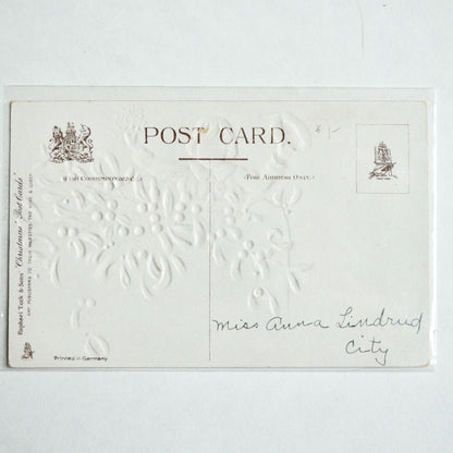 Raphael Tuck & Sons Antique Early 1900s Christmas Postcard All Good Wishes