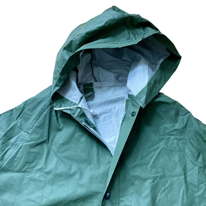 Vintage Green Rubber PVC Rain Jacket & Pants Rainsuit XXL