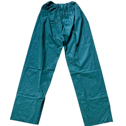 Vintage Green Rubber PVC Rain Jacket & Pants Rainsuit XXL