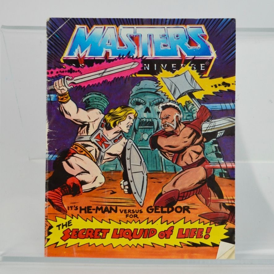 Masters Of The Universe Mini Comic He-Man Vs Geldor Secret Liquid Of Life 1983 Mattel Vintage