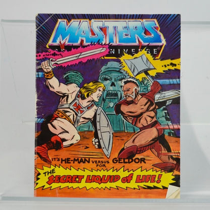 Masters Of The Universe Mini Comic He-Man Vs Geldor Secret Liquid Of Life 1983 Mattel Vintage