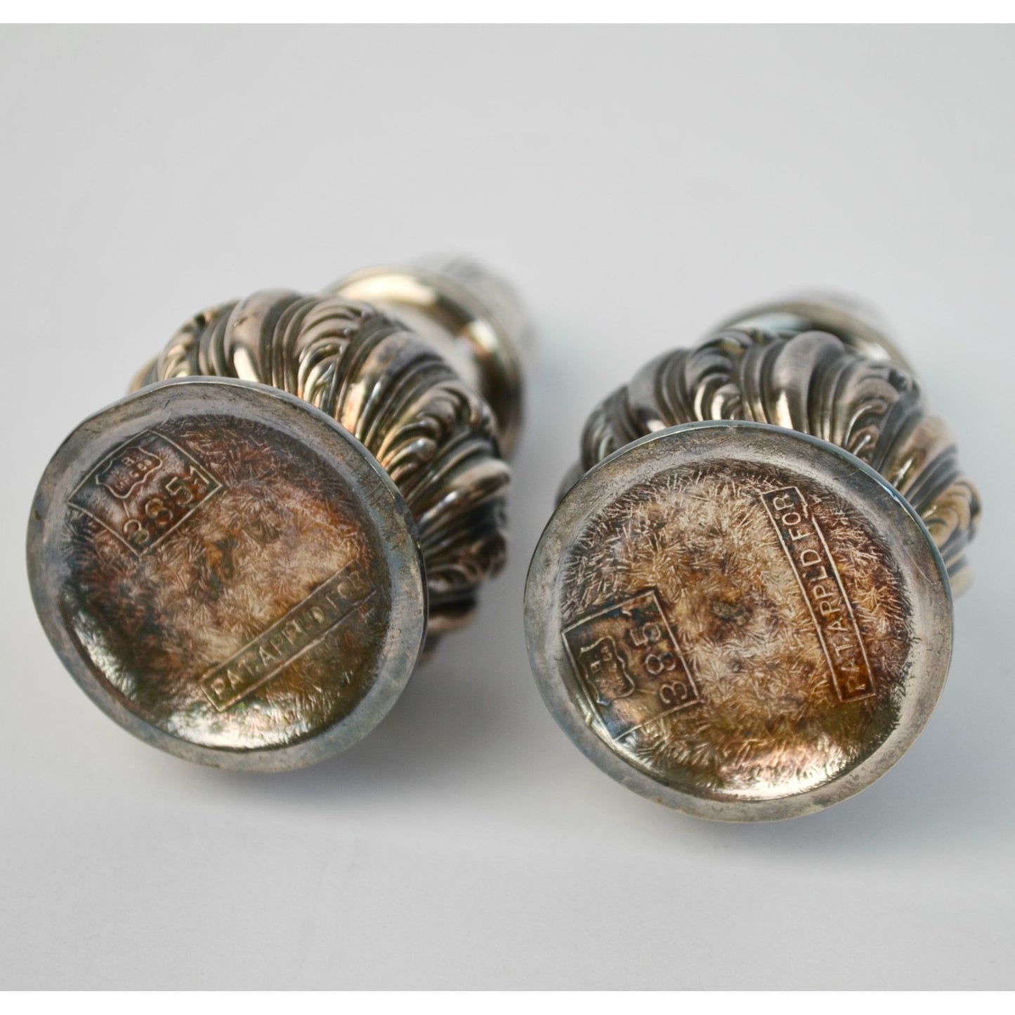 Vintage Silver Plate Salt & Pepper Shakers Pair Screw Top Lid