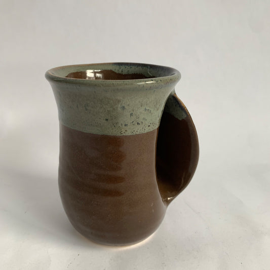 Neher Right Hand Warmer Coffee Mug Ceramic Brown