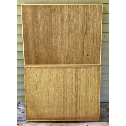 Set of 2 Napa Valley Box Company 100 Cassette Tape Wall Rack Wood Holder
