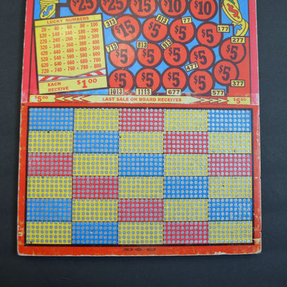 Vintage Large Punchboard Good Business 1500 Thick Mostly Unpunched