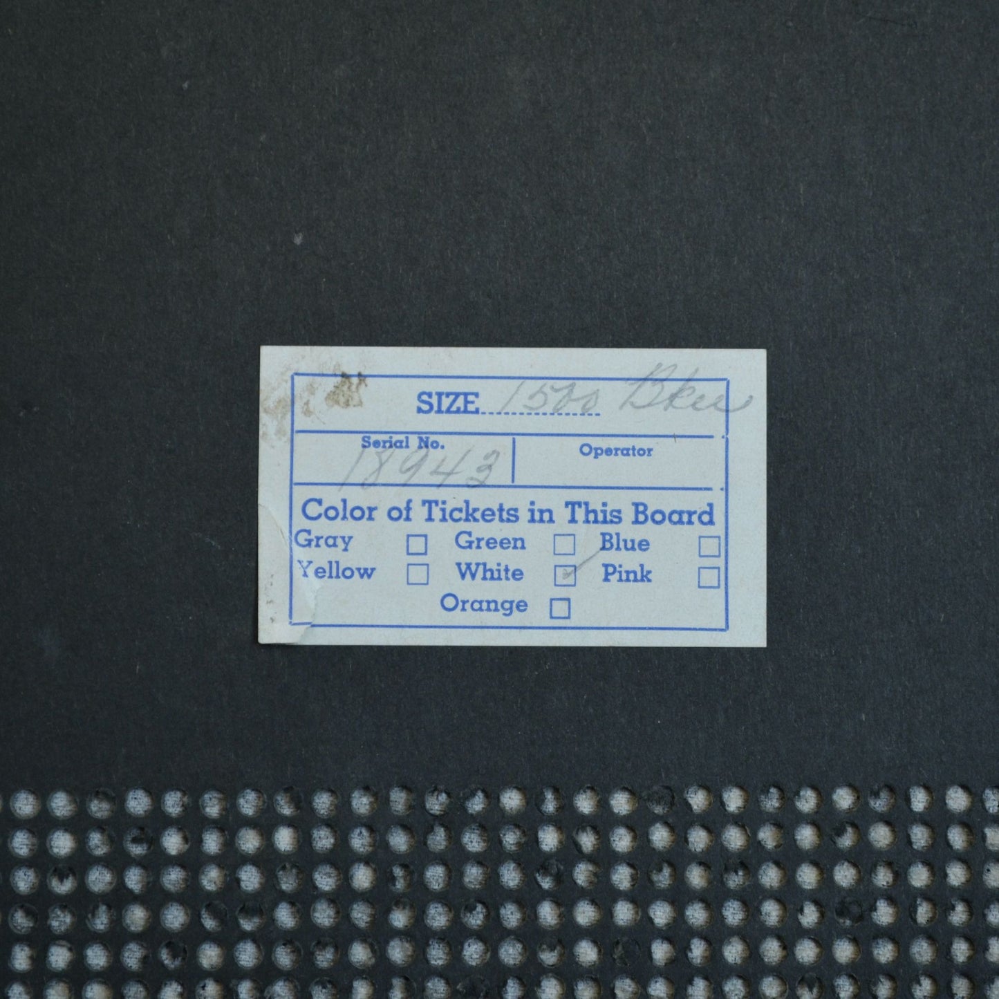 Vintage Large Punchboard Good Business 1500 Thick Mostly Unpunched