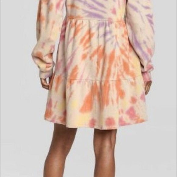 Wild Fable Tie Dye Sweatshirt Dress New