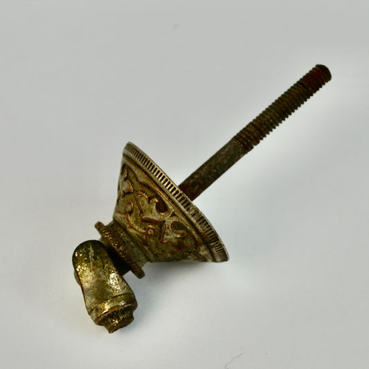 Antique Tear Drop Brass Drawer Pull Eastlake Style Vintage
