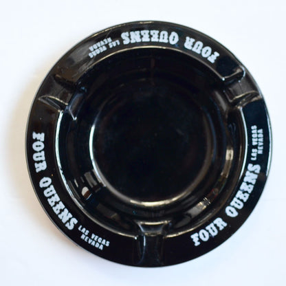 Four Queens Las Vegas Nevada Vintage Black Ashtray