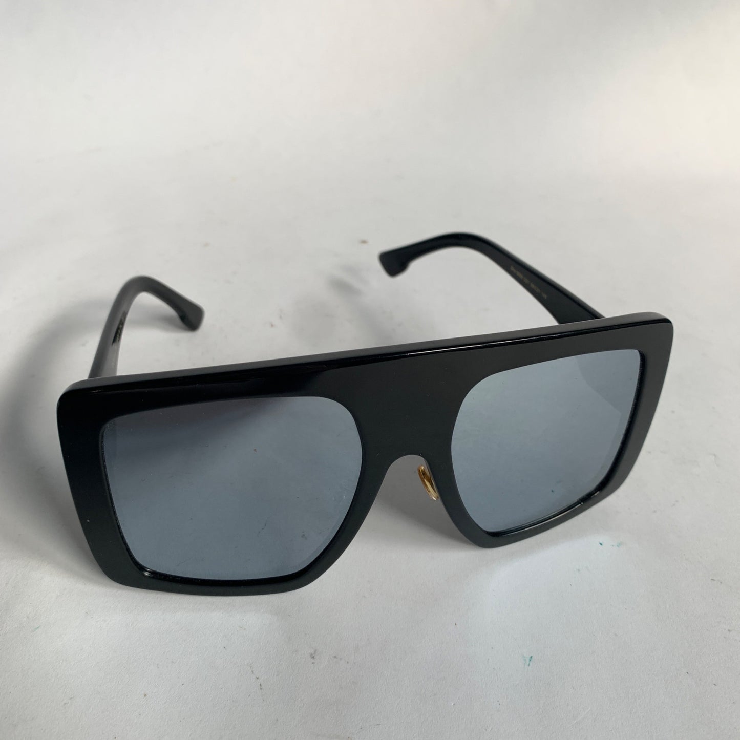 Dior 5688 C01 58-21-145 Black Square Oversized Mirrored Flat Sunglasses