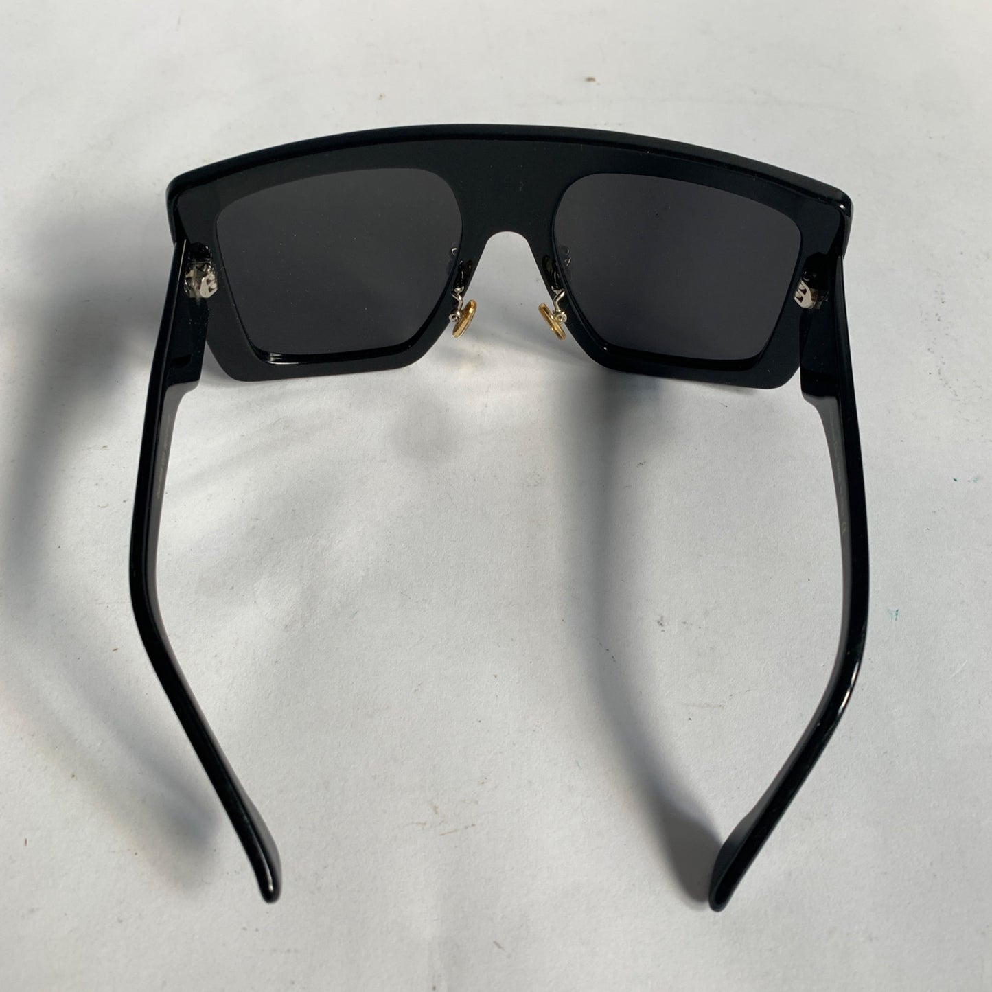 Dior 5688 C01 58-21-145 Black Square Oversized Mirrored Flat Sunglasses