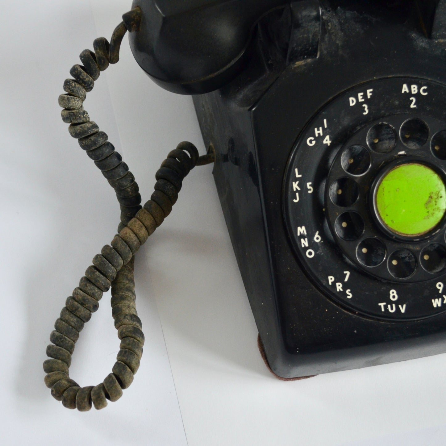 Vintage Western Electric Bell System Rotary Desk Telephone Black 1950's UNTESTED