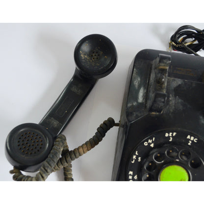 Vintage Western Electric Bell System Rotary Desk Telephone Black 1950's UNTESTED