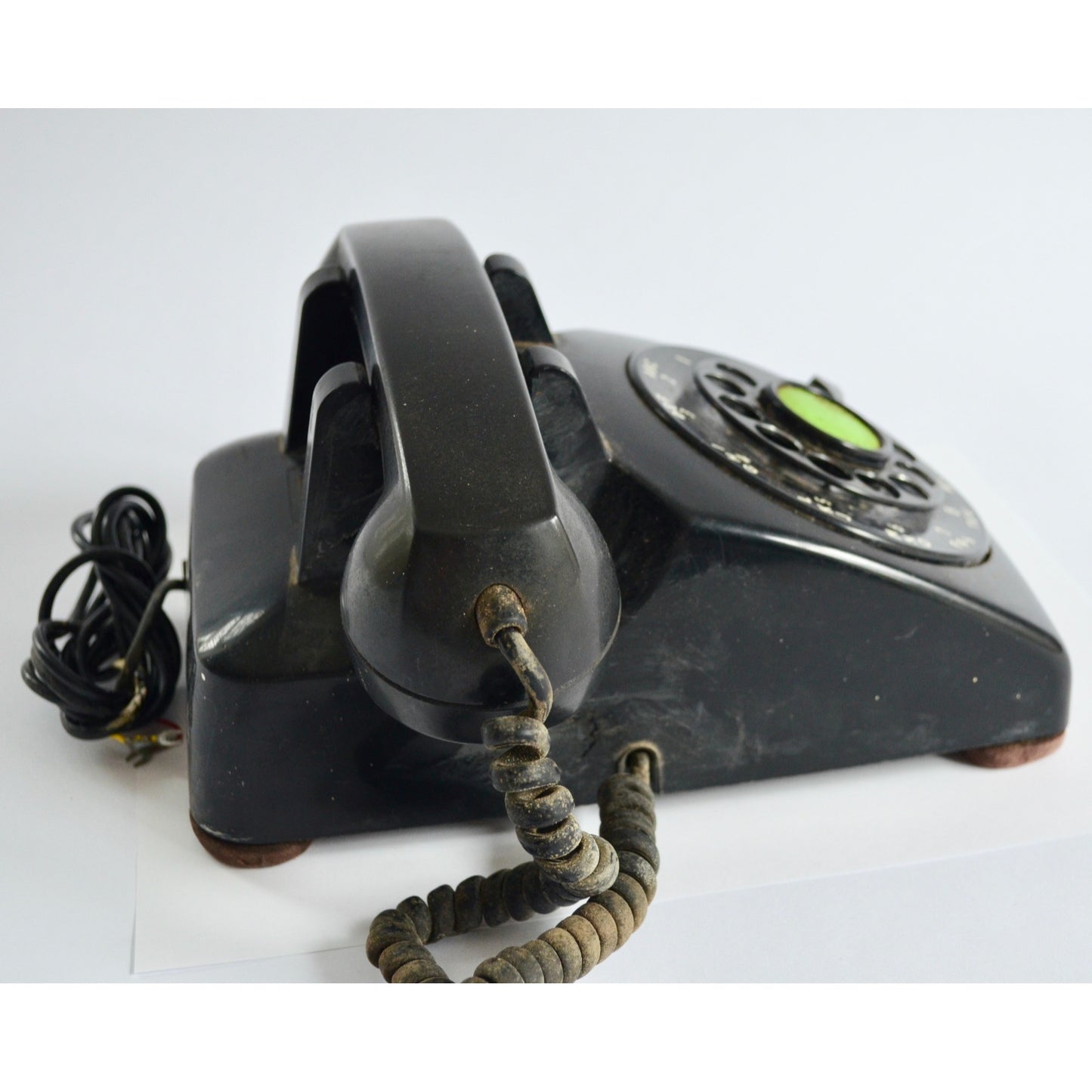Vintage Western Electric Bell System Rotary Desk Telephone Black 1950's UNTESTED