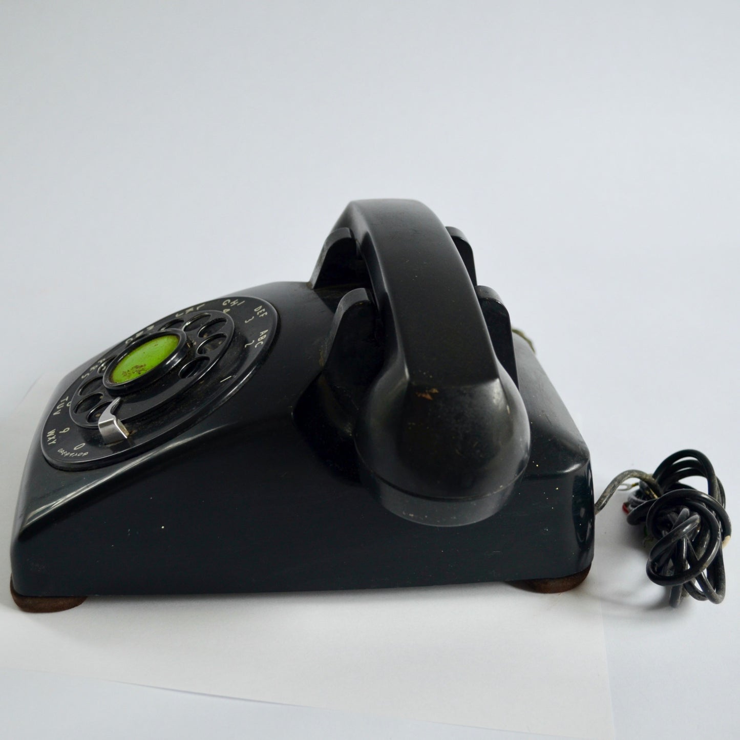 Vintage Western Electric Bell System Rotary Desk Telephone Black 1950's UNTESTED
