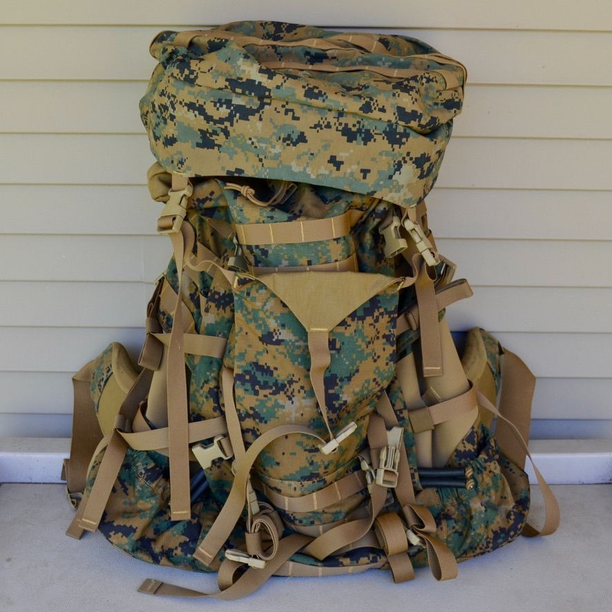 USMC Gen II Main Pack ILBE Rucksack MARPAT Woodland Camo Generation 2 w/ Lid