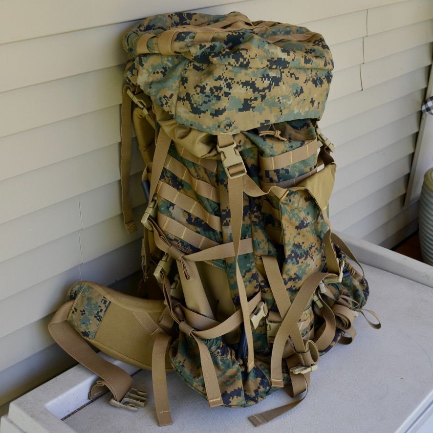 USMC Gen II Main Pack ILBE Rucksack MARPAT Woodland Camo Generation 2 w/ Lid
