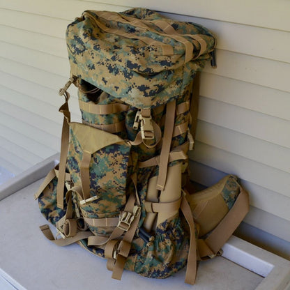 USMC Gen II Main Pack ILBE Rucksack MARPAT Woodland Camo Generation 2 w/ Lid