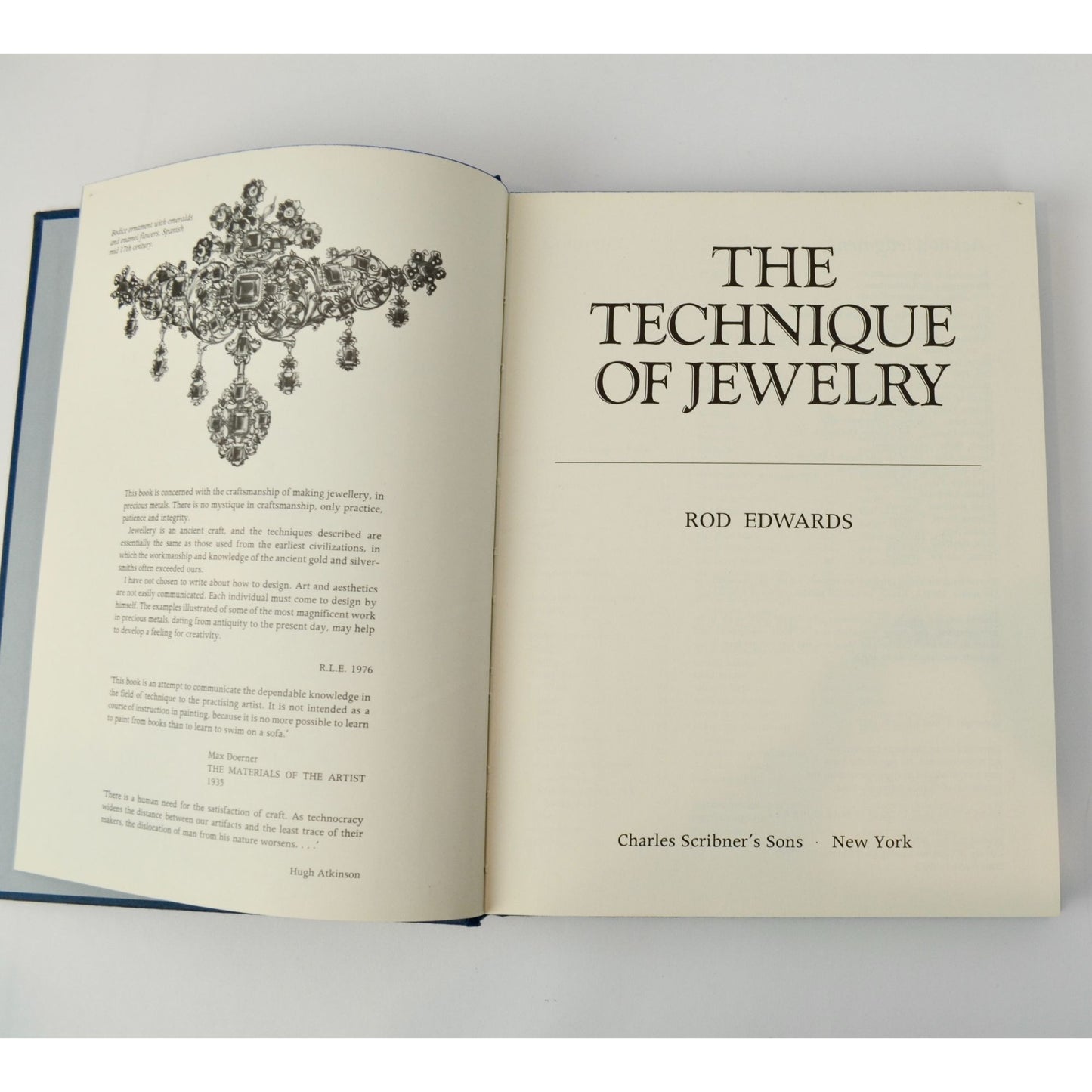 The Technique of Jewelry Rod Edwards 1977 Hardcover Book