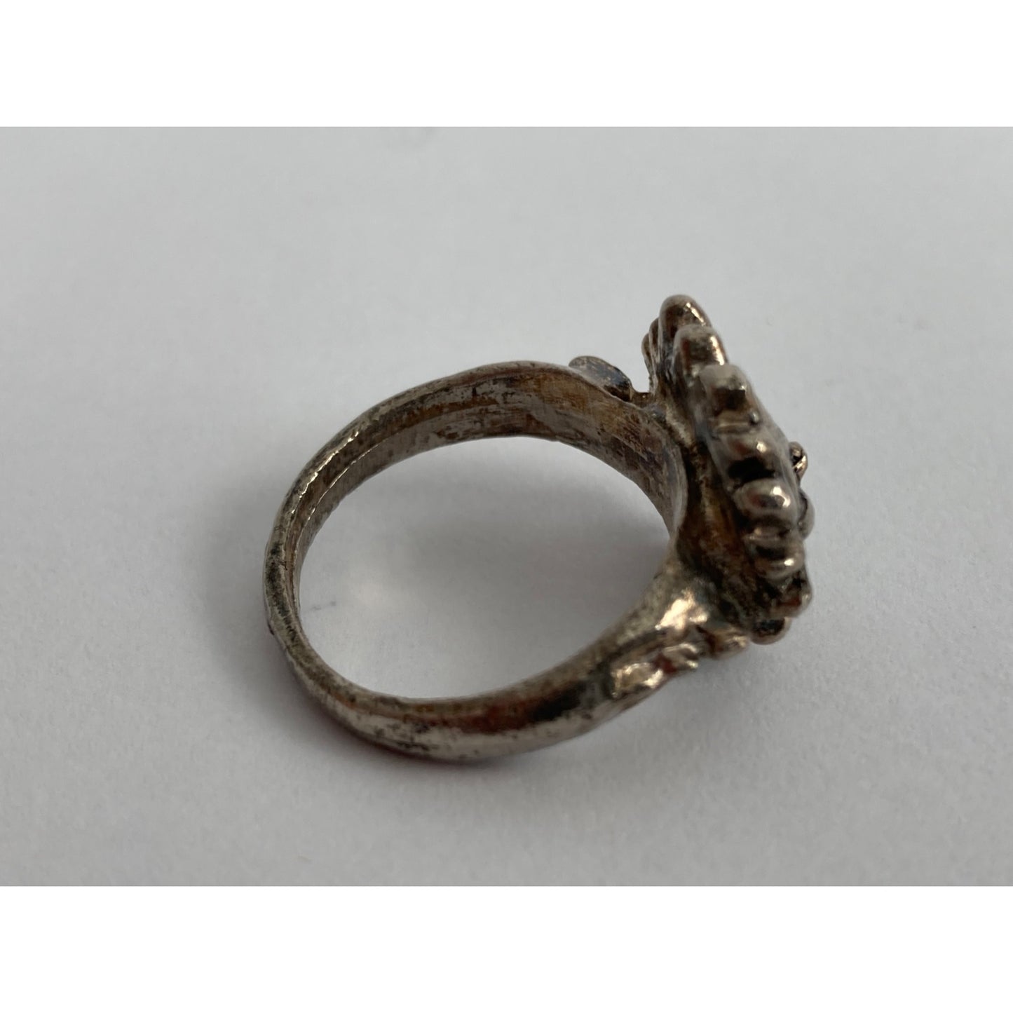 Vintage Silverplate ? Sun Ring Size 6.5