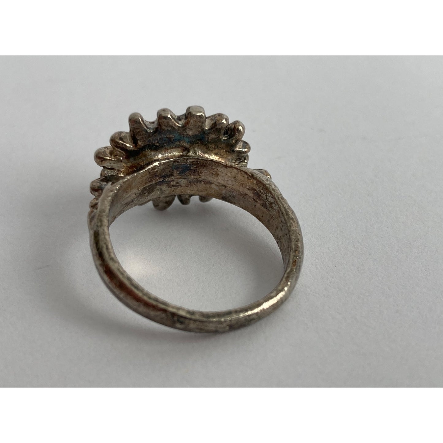 Vintage Silverplate ? Sun Ring Size 6.5