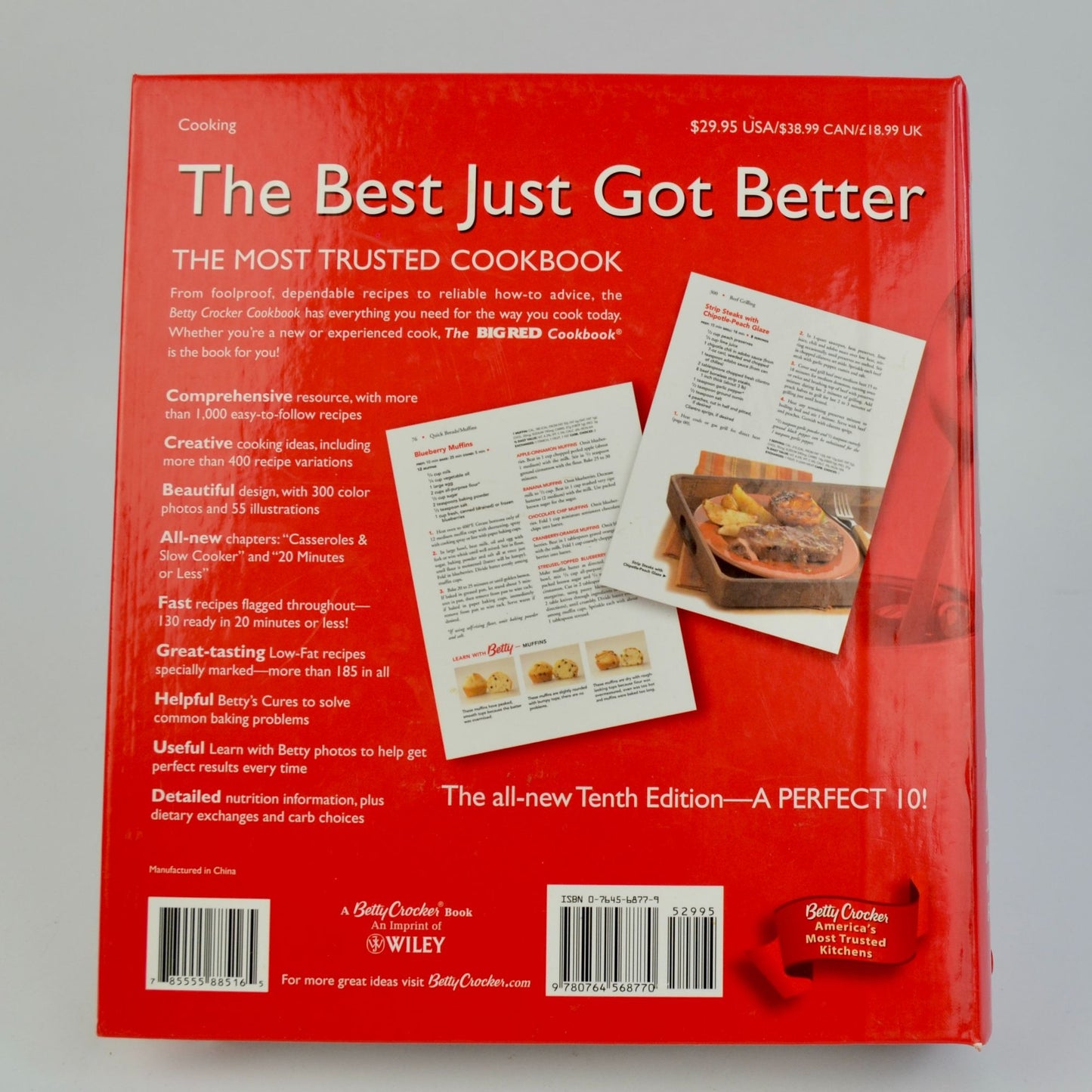 Betty Crocker Cookbook 2005 10th Edition Hardcover Spiral Bound