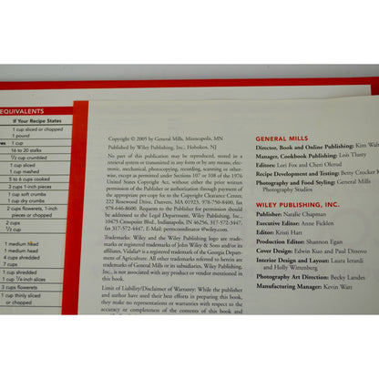 Betty Crocker Cookbook 2005 10th Edition Hardcover Spiral Bound