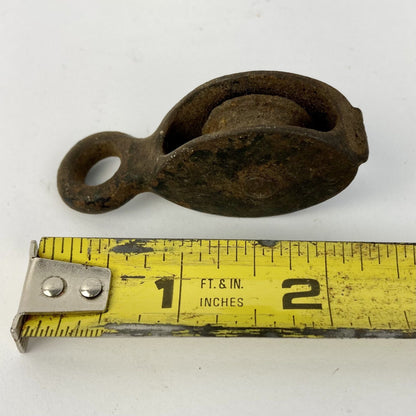 Antique Cast Iron Small Pulley Vintage Primitive