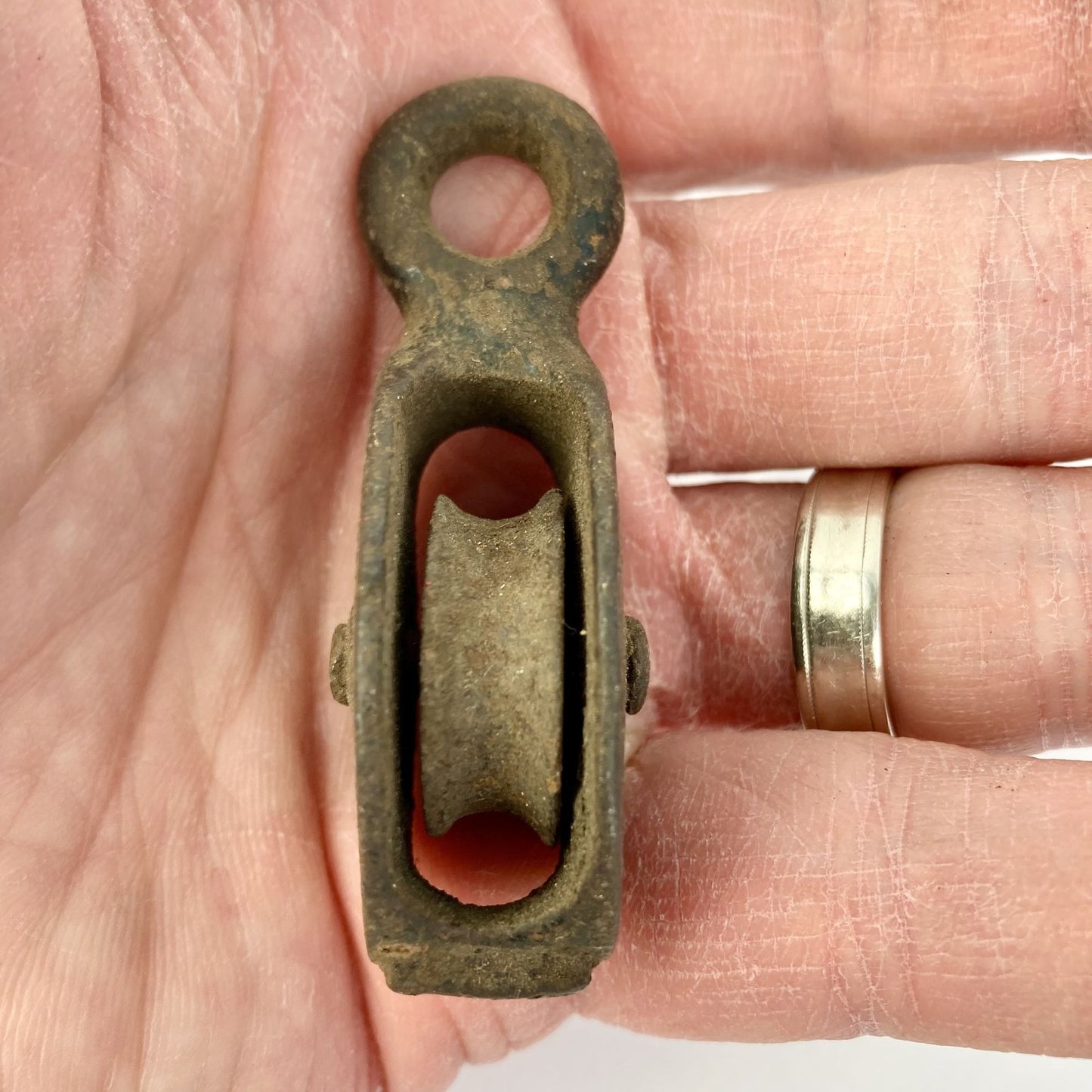 Antique Cast Iron Small Pulley Vintage Primitive