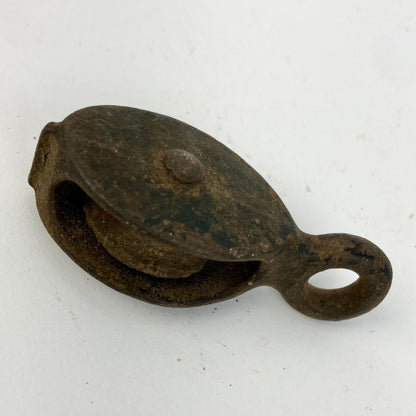Antique Cast Iron Small Pulley Vintage Primitive