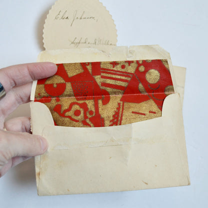 Vintage 1930s Valentine Card with Envelopes Stamped Minnesota