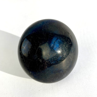 Antique Black Porcelain Door Knob 2.25" Vintage