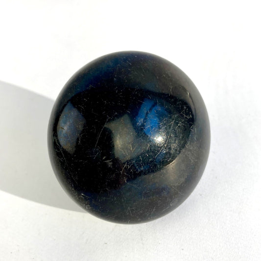 Antique Black Porcelain Door Knob 2.25" Vintage