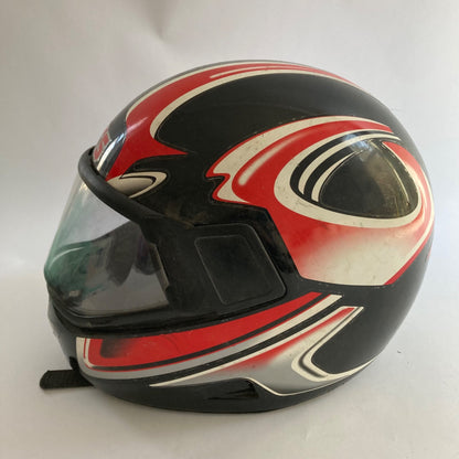 CTS Full-Face Snowmobile Motorcycle Helmet Size Medium Red/White/Black