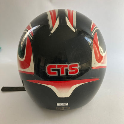 CTS Full-Face Snowmobile Motorcycle Helmet Size Medium Red/White/Black
