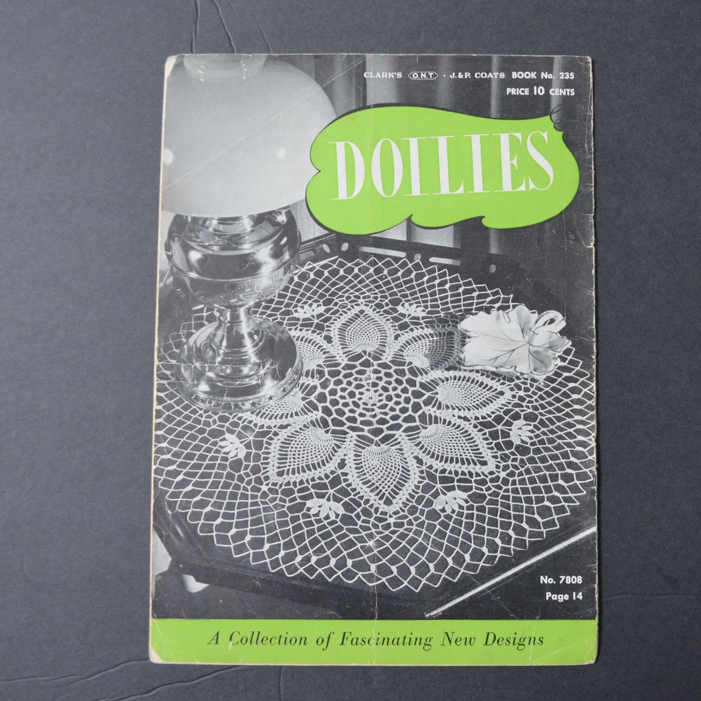 Vintage Clarks J&P Coats Doilies Crochet Pattern Book No. 235 1947