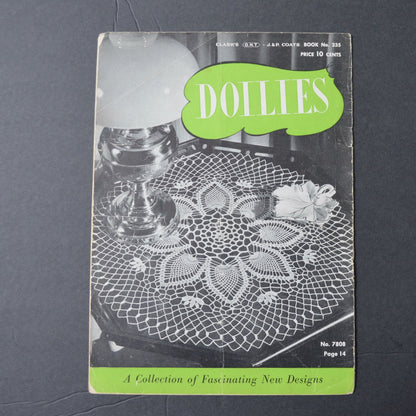 Vintage Clarks J&P Coats Doilies Crochet Pattern Book No. 235 1947
