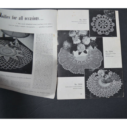Vintage Clarks J&P Coats Doilies Crochet Pattern Book No. 235 1947