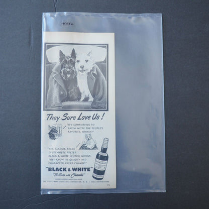 Black & White Blended Scotch Whisky Magazine Advertisement 1952 Scottie Dogs