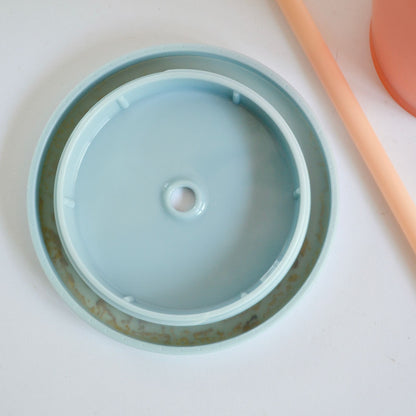 STARBUCKS FROSTED PINK 16 Oz COLD CUP TRAVEL TUMBLER with STRAW