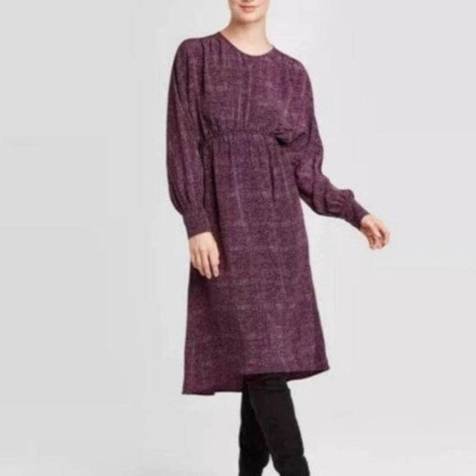 NEW Prologue Purple MIDI Dress Small