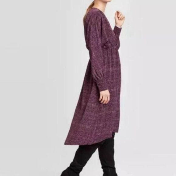 NEW Prologue Purple MIDI Dress Small