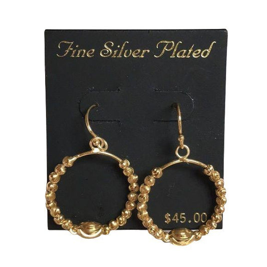 NEW Silver Plate Gold-Toned Hoop Earrings