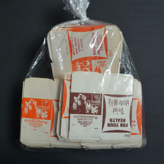 Crystal Fountain Dairy Unused NOS Whipping Cream Milk Cartons