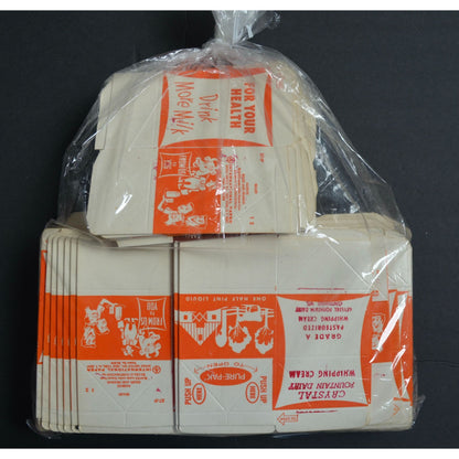 Crystal Fountain Dairy Unused NOS Whipping Cream Milk Cartons