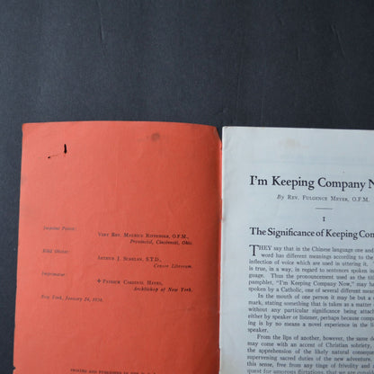 1934 I'm Keeping Company Now The Paulist Press Booklet Dating