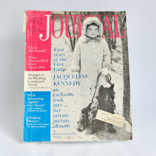 Ladie's Home Journal February 1961 Jacqueline Kennedy Vintage Magazine