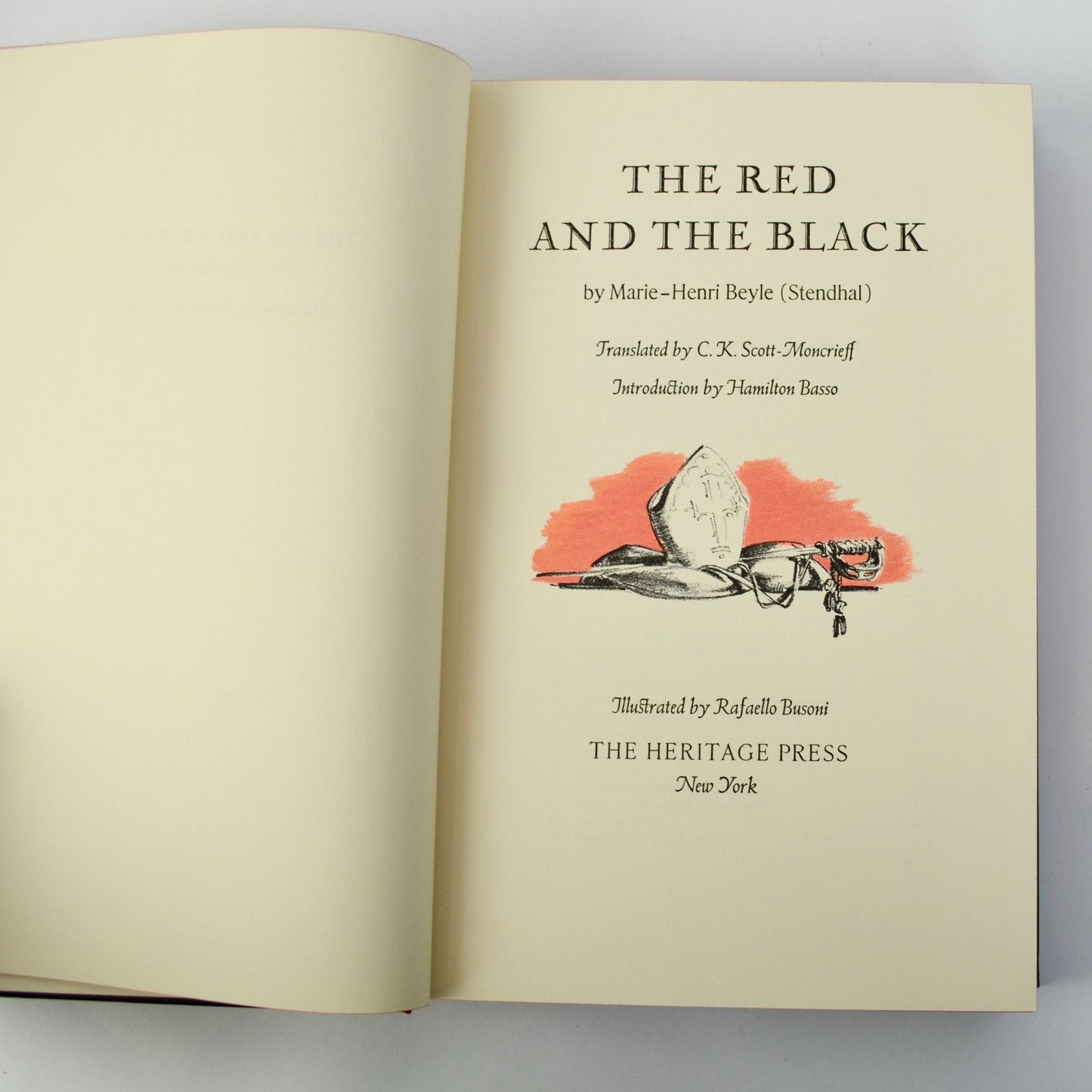 The Red and the Black Stendhal Marie-Henri Beyle Rafaello Busoni 1947 Heritage Press