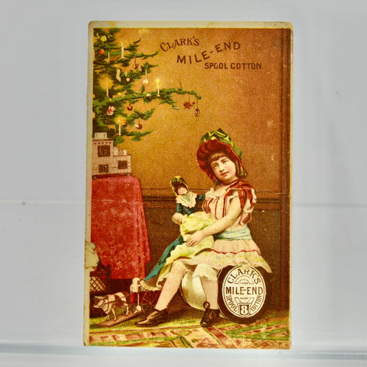 Clark's Mile-End Spool Cotton Victorian Trading Trade Card